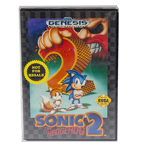 25 Mario Retro compatible for Nintendo Sega Genesis 32X Sega Master Protectors (Clear Plastic) - 8-Bit Box Video Game Display Case - Scratch Resistant Boxes for Sonic - Scratch Resistant
