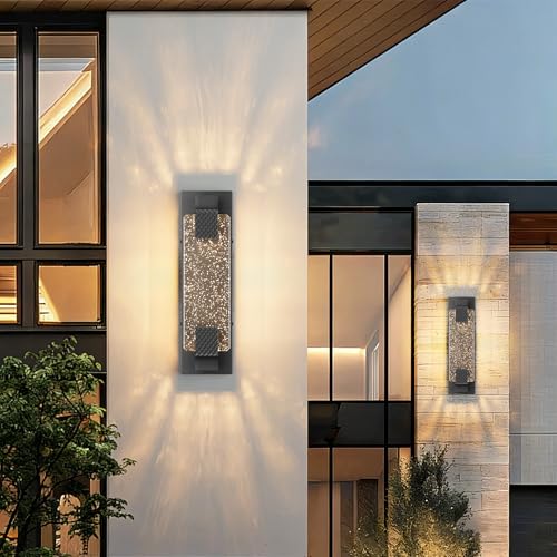 Tipace 15.7 Inches LED Porch Lights Outdoor Waterproof Modern Outside Sconce Wall Mount for Doorway Hallway Porch Patio Yard Doorway