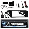 JVC-KDX33MBS-Marine-Radio-Stereo-Bluetooth-Receiver-Bundle-With-Metra-Adapter-Install-Dash-Kit-Handle-Bar-Control-Enrock-Wire-Antenna-For-1998-13-Harley-Davidson-Motorcycle-Touring-Flht-Flhx-Flhtc