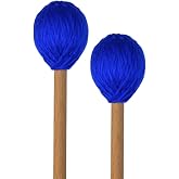 Yolyoo Medium Hard Yarn Head Keyboard Marimba Mallets with Maple Handles | Soft Nylon Yarn Head,Med Hard Maple Handle,Used for Professional Performances &amp; Various Percussion Instrument,2 Pack Red