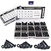 Comdox 500pcs Alloy Steel Socket Cap Screws Hex Head Bolt Nuts Assortment Kit with Box, M3 M4 M5 Thread Size, Black Oxide Finish (Button Head)