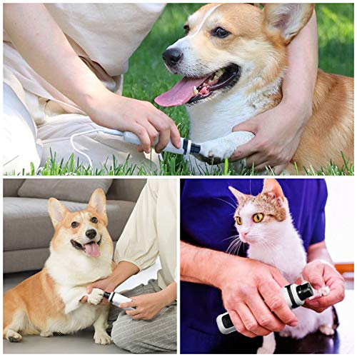 Blusmart Dog Nail Grinder Electric Pet Nail Trimmer Professional Dog Nail Trimmer Rechargeable 2 Speed Painless Paws Grooming Smoothing Quiet Pet Nail Trimmer for Small Medium Large Dog & Cat