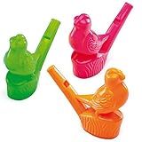 Baker Ross Warbling Water Bird Whistles (Pack of 8) Fun Party Favor for Children's Parties