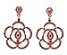 Fashion Jewelry Inspired Designer Rhinestone Crystal Camellia Chunky Flower Stud Earrings Women Gift