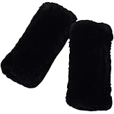 Women Real Rabbit Fur Gloves Mittens Winter Knit Warm Fingerless Hand Warmer