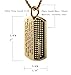 HZMAN Isaiah 41:10 Jewelry, Stainless Steel Cross Dog Tag Necklace Strength Bible Verse (Tag Gold)