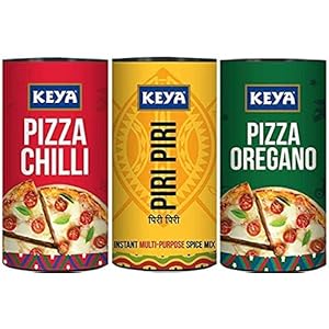 Keya International Sprinklers Combo | Italian Pizza Oregano 80gm | Piri Piri 80gm | Italian Pizza Chilli 70gm | Pack of…