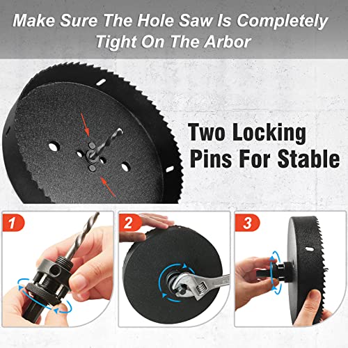 8 Inch Hole Saw with 1/2" Hex Shank Quick Change Arbor, JTemgle photo 12