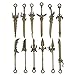 iloveDIYbeads 12pcs Craft Supplies Double Side Metal Weapon Sword Spear Lance Knife Charms Pendants for Crafting, Jewelry Findings Making Accessory for DIY Necklace Bracelet M189