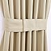 NICETOWN Blackout French Door Curtain Side Panels for Privacy, Thermal Side Door Window Curtain Blind with Tie-Back (54 inches Width x 40 inches Length, Biscotti Beige, Sash Included, 1 Panel)