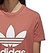 Adidas Women's Trefoil Tee, Trace Scarlet/White, M