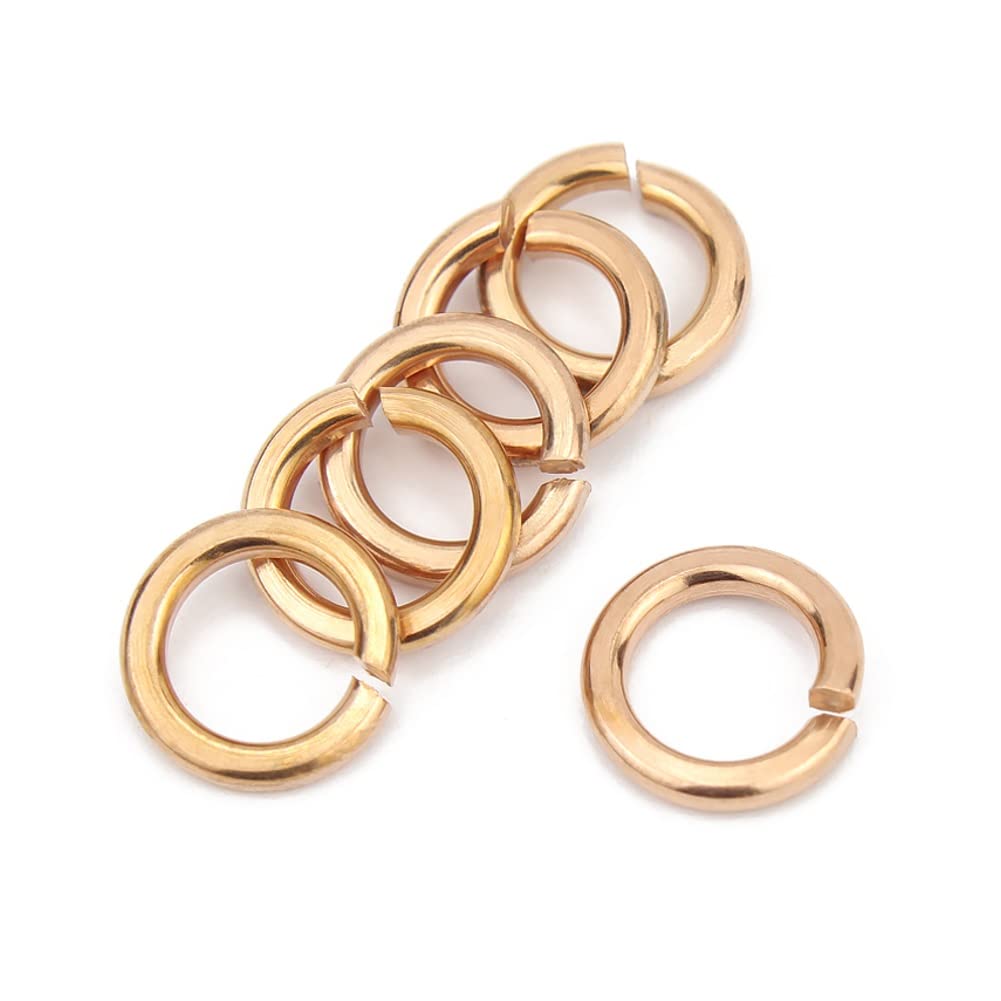 CONPHERON Brass Spring Washers Elastic Washer Wave Spring Split Lock Washer (M4,50 pcs)