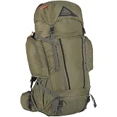Kelty Coyote 60-105 Liter Internal Frame Backpack - Hiking, Backpacking, Travel, Hydration Compatible, Fully Adjustable (65L / Dark Olive)
