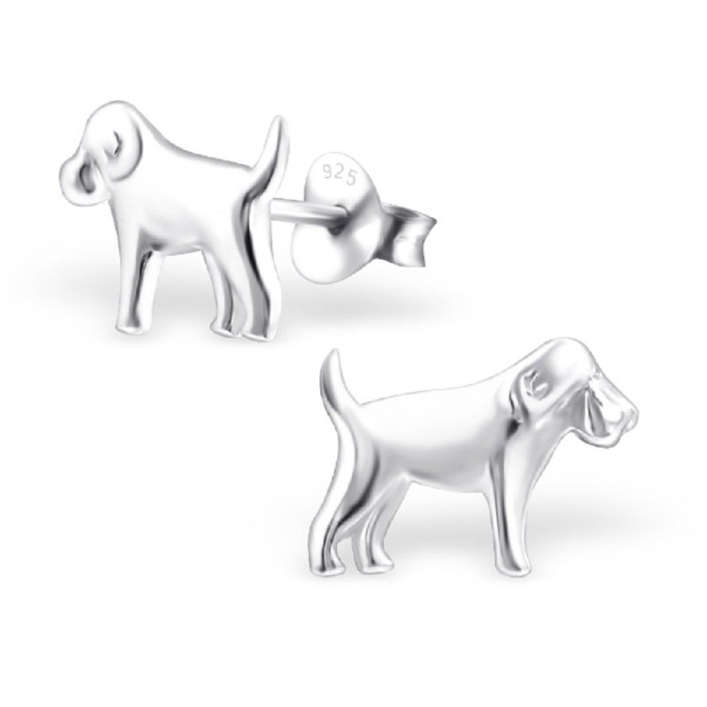 925 Sterling Silver Dog Stud Earrings for Women & Girls – Gift-Ready Jewellery by The Rose & Silver Company