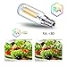 RAYHOO Dimmable T6 LED Candelabra Light Bulbs 4W 110V E12 Edison Light Bulb 400LM, 40W Incandescent Replacement, 2700K Warm White, 3 Pack