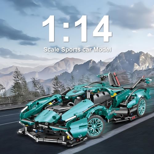 Uniiking® Technic Cars Building Blocks Sets - 1:14 Race Car Model Building Set, Adult Speed Champion Cars Set to Build, Stem Super Car Kits for Adults(1200 Pieces)
