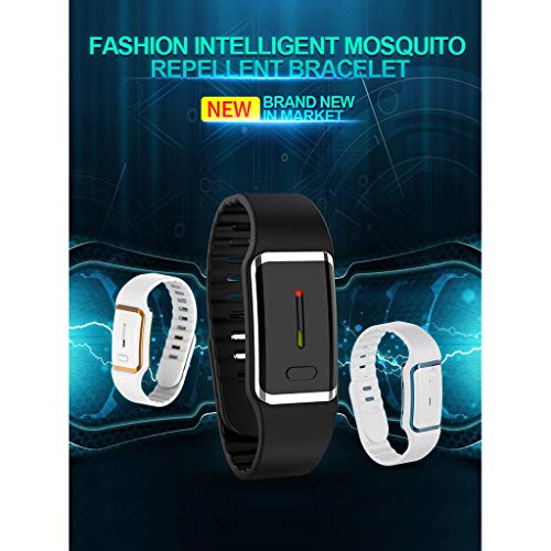 Choosebuy Mosquito Repellent Bracelet, USB Charging Electronic Anti Mosquito Bug Insect Bracelet Wristband Pest Repellr for Child Adult Pregnant Women- Camping, Hiking, Outdoors, BBQs (White)