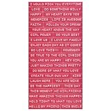 Cosmo Cricket Tiny Text Stickers, Pink Punch, 34 Stickers, Pink and White, COS68300