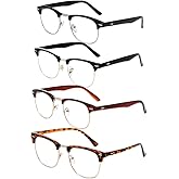 Shiratori New Vintage Fashion Half Frame Semi-Rimless Clear Lens Glasses