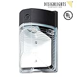 Hyperikon LED 25W Wall Pack Light, DLC-qualified, 5000K (Crystal White Glow), 150W to 180W HPS / HID equivalent, 2200 Lumens, 120-277V, Security Area Lighting, UL-Listed