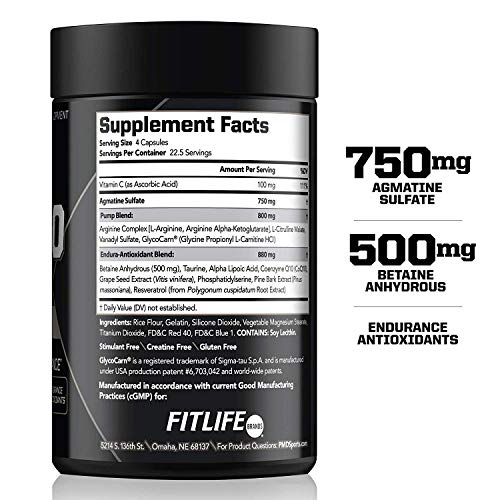 PMD Sports Nitro cm Nitric Oxide with Agmatine Pre Workout Supplement