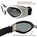 Petleso Pet Goggles, Stylish Dog Sunglasses for UV Stop Waterproof Windproof Anti-Fog Eye Protection - White