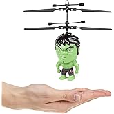Marvel Hulk 3.5-Inch UFO Helicopter, Motion Sensing, USB Rechargeable | Officially Licensed Hand-Controlled Toy Uses Infrared Hover Sensors for Easy Flight, Durable Body and USB Battery, Ages 6+