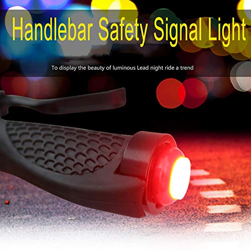 Rpuomtz Turn Signal LED Lights for Bicycle Handlebar Mini End Caps Strobe Side Light Handlebars Plugs Blinker Warning Lights (Black)