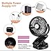 QTECLOR Desk Fan Clip Stroller Fan 2022 Table Fan 40 Hours(Max Working Time) Quiet Fan 360° Rotation 4400mah Mini Fan for Indoor Outdoor Activies