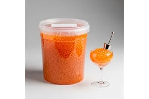 Yummie Boba! | 1 x 3.1 kg | Mango Flavour | No sucralose | Made in Canada | Made from fruit Puree | Explosive Fruit Pearls - 