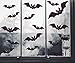 Moon Boat 144 PCS Halloween Party Decorations Bat Window Clings Decal Supplies(18 Sheets)