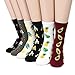 Women Fruits pattern cotton socks (Crew 6 pairs) CN