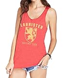 Game of Thrones Lannister Casterly Rock Juniors Red Heather Tank Top