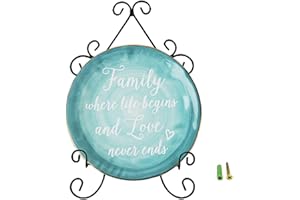 YY YEARCHY Plate Stand Holder for Wall Hanging Display Rack Art Hanger Metal Easel Photo Holder Books Bowls Platters