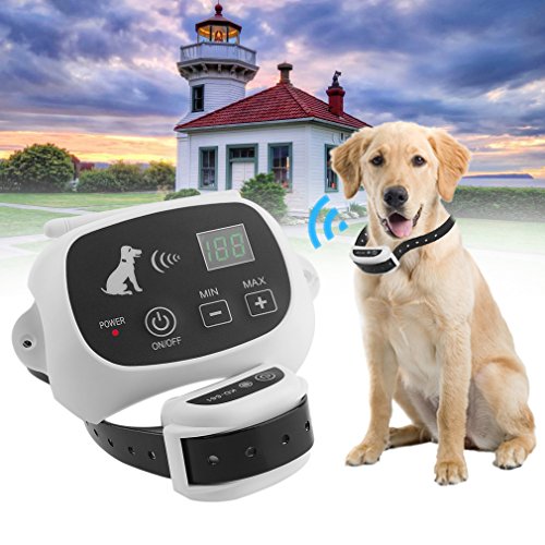 Upgraded Wireless Dog Fence Containment System, 500M Radius Remote Control Rechargeable Transmitter + Electric Waterproof Training Collar Receiver