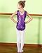 BAOHULU Girls Gymnastics Leotard Sparkle Scale Fancy Shiny Dance Costumes HB148, Purple+scrunchie, Tag.8A(6-8Years)