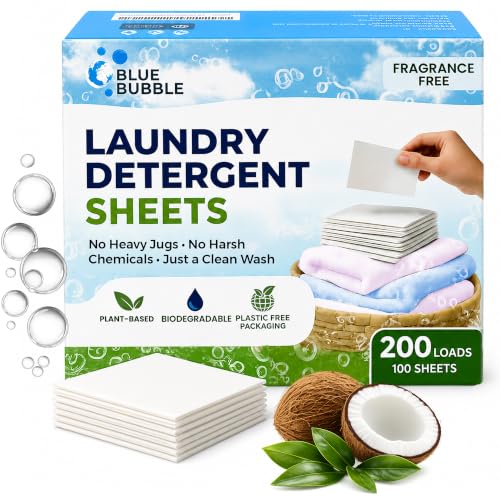 Blue Bubble Laundry Detergent Sheets