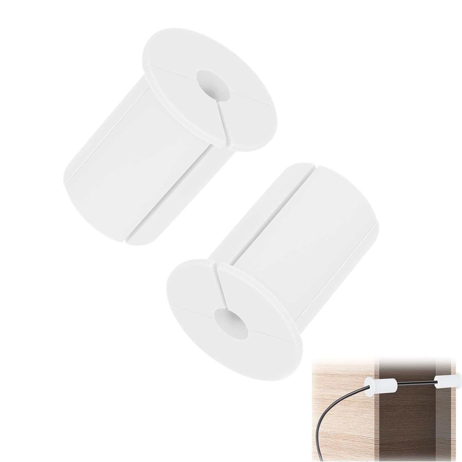 2 Pcs Cable Wall Grommet, Grommet Kit, High Quality Cable Entry Cover for 1 Inch Wall Hole Grommet Kit Made Available for Cable Adapter Feed-Through Desk Table Furniture Wire Hole