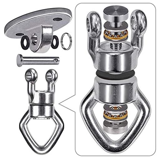 BeneLabel Swing Hanger with 2 Bearing, 800 LB Capacity, Safest Rotational Device Hanging Accessory for Aerial Silks… - Image 3