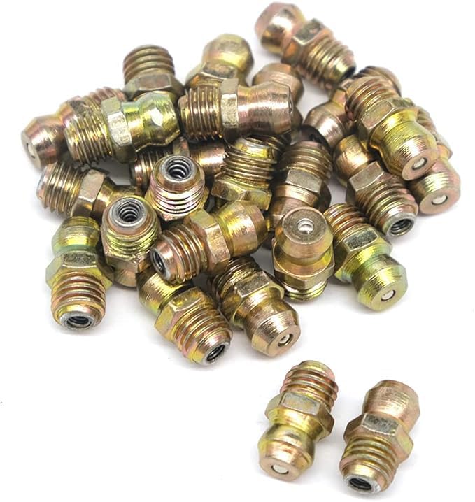 Photo 1 of 1/4-28 SAE-LT Copper Taper Thread Grease Zerk Nipple Fitting (Straight, 25)