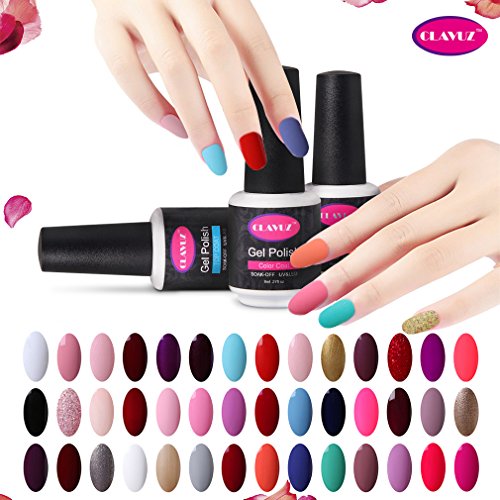 CLAVUZ Gel Nail Polish Soak off UV LED Professional Nail Lacquer 0.27 Fluid Ounce CLAVUZ Gel Nail Polish Soak off UV LED Professional Nail Lacquer 0.27 Fluid Ounce
