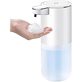 Automatic Soap Dispenser Touchless – 400ml Foaming Hand Soap Dispenser for Bathroom & Kitchen, Wall Mount or Countertop, 4 Ad