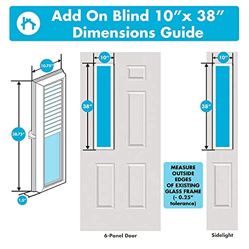 ODL Add On Blinds for Raised Frame Doors Outer Frame Measurement 10