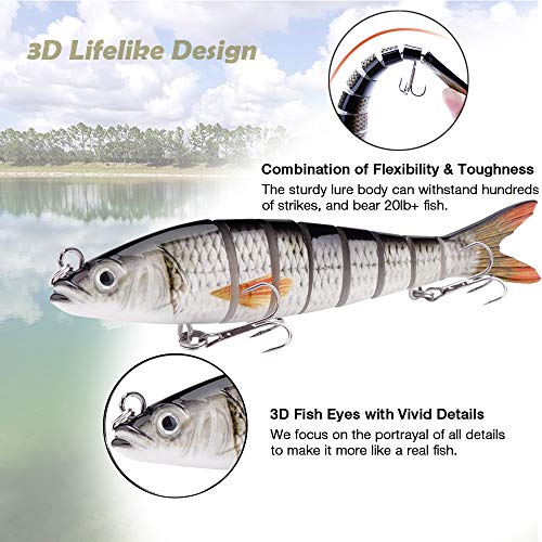 VTAVTA Fish Lures Fishing Lure Freshwater Topwater Bass Lure 5.51inch