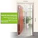 Magnetic Thermal Screen Door Curtain, Insulated Door Covering for Warm Winter & Cool Summer, Transparent Plastic Door Curtains Fit Doors Up to MAX 34
