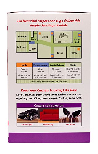 Capture Carpet Dry Cleaning Kit 100 - Resolve Allergens Stain Smell Moisture from Rug Furniture Clothes and Fabric, Mold Pet Stains Odor Smoke and Allergies Too