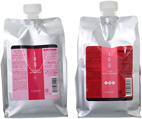 Lebel Io Cleansing Relaxment 33.8 fl oz (1,000 ml) & Cream Melt Repair 33.8 fl oz (1,000 ml) Refill Set