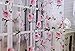 DZT1968® 1PC White Printed Flower Lace Chiffon Tulle Sheer Window Treatments Door Screen Curtain (80 inch x 40 inch) (Pink)