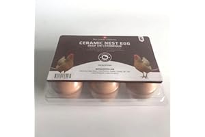 Ma Poule Express – Ceramic Nest Eggs for Training Hens, 6 Pack (Brown)