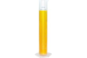 250ml Plastic Measuring Graduated Cylinder, Polypropylene Plastic, 2-Sided Marking, Ideal for Science, School and Home Lab, HUAOU, Pack of 1